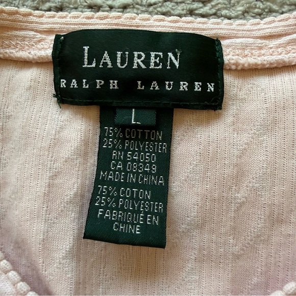 Lauren Ralph Lauren Pink Textured Button Cardigan Long Sleeve Size L - Picture 3 of 8